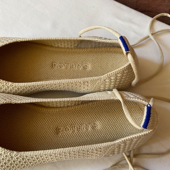 NEW Rothy’s The Square Wrap in Blanc Flats Size 7 - Picture 7 of 9